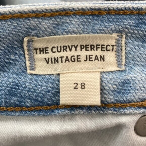 Madewell Curvy Perfect Vintage Jean Womens 28 Blue Extra High Rise 2020 Cotton - Picture 4 of 11